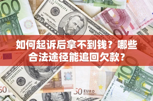 武汉如何起诉后拿不到钱？哪些合法途径能追回欠款？