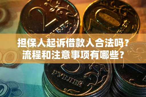 武汉担保人起诉借款人合法吗？流程和注意事项有哪些？