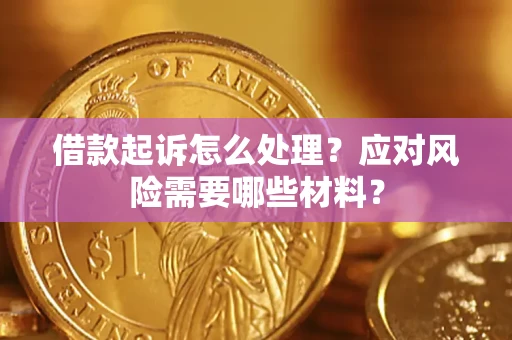 武汉借款起诉怎么处理？应对风险需要哪些材料？