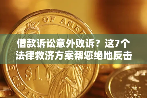 武汉借款诉讼意外败诉？这7个法律救济方案帮您绝地反击！