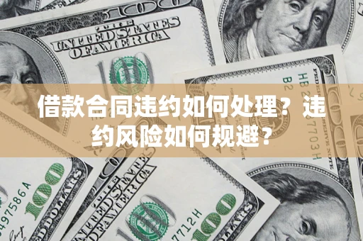 武汉借款合同违约如何处理？违约风险如何规避？