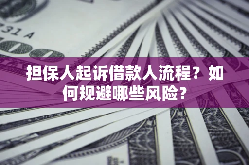 武汉担保人起诉借款人流程？如何规避哪些风险？