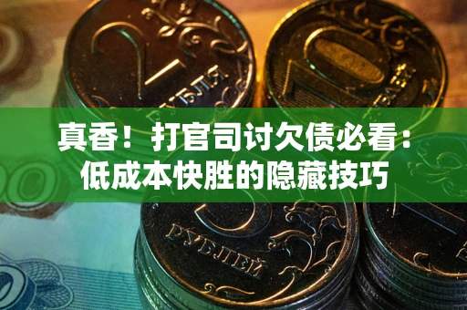 武汉真香！打官司讨欠债必看：低成本快胜的隐藏技巧