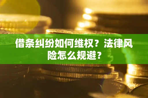 武汉借条纠纷如何维权？法律风险怎么规避？