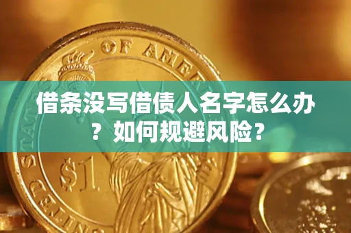 武汉借条没写借债人名字怎么办？如何规避风险？