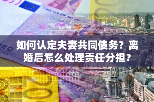 武汉如何认定夫妻共同债务？离婚后怎么处理责任分担？